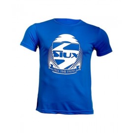 Camiseta Siux Entrenamiento Azul Logo Blanco