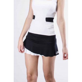 Falda A Dos Manos Barcelona Negro Blanco